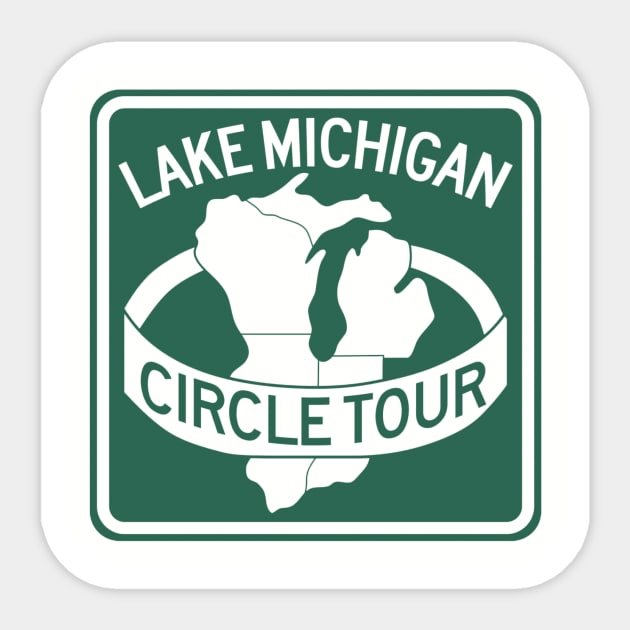 Lake Michigan Circle Tour Sticker by petedykstra